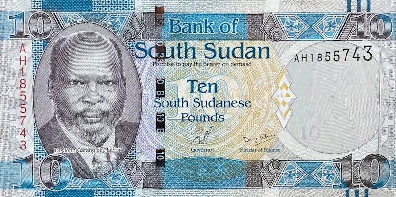 اسکناس سودان جنوبی 10 پوند رنگ آبی